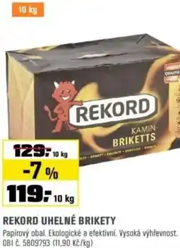 OBI Rekord uhelné brikety nabídka