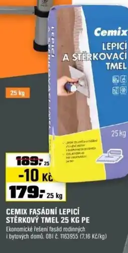 OBI Cemix fasádní lepicí stěrkový tmel nabídka