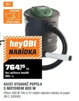 OBI Asist vysavač popela s motorem 800 w nabídka