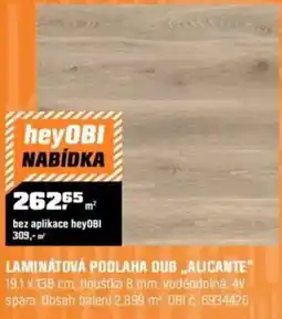 OBI Laminátová podlaha dub,,alicante nabídka