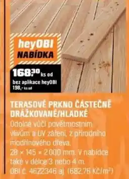 OBI Terasové prkno částečně drážkované/hladké nabídka