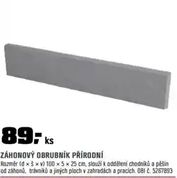OBI Záhonový obrubník přírodní nabídka