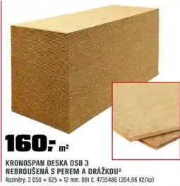 OBI Nebroušená s perem a drážkou² deska osb 3 nabídka