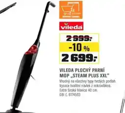 OBI Vileda plochý parní mop „steam plus xxl" nabídka