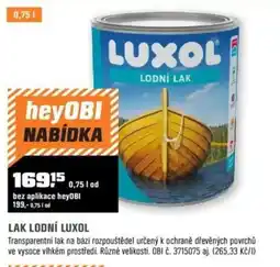 OBI Lak lodní luxol nabídka