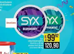 Jip Syx nikotinové sáčky blueberry 8 mg peppermint 4 mg cool mint 16 mg nabídka