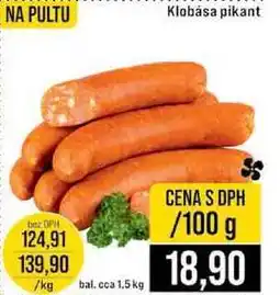 Jip Klobása pikant 100 g nabídka