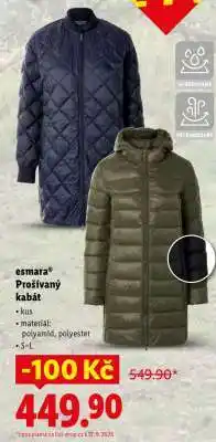Lidl esmara PROŠÍVANÝ KABÁT nabídka