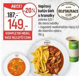 Globus Vepřový katův šleh s hranolky nabídka