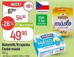 Globus Bohemilk/Krajanka České máslo nabídka