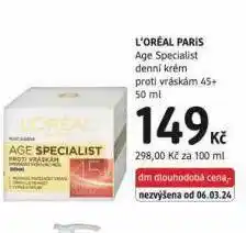 dm drogerie L´oreal paris denní krém nabídka
