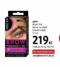 dm drogerie Syoss barva na obočí nabídka