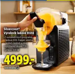 Lidl Silvercrest výrobník ledové tříště nabídka