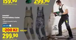 Lidl Parkside pracovní kalhoty s laclem nabídka
