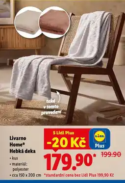 Lidl Livarno home hebká deka nabídka