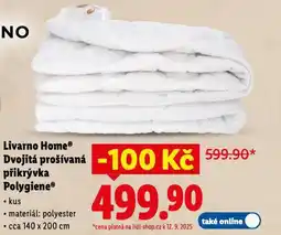 Lidl Livarno home dvojitá prošívaná přikrývka polygiene nabídka