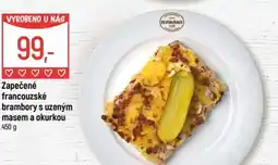 Globus Zapečené francouzské brambory s uzeným masem a okurkou nabídka