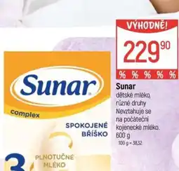Globus Sunar dětské mléko nabídka