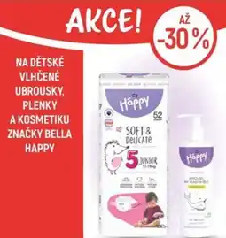 Globus Na dětské vlhčené ubrousky, plenky a kosmetiku značky bella happy nabídka
