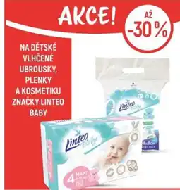 Globus Na dětské vlhčené ubrousky, plenky a kosmetiku značky linteo baby nabídka