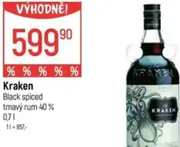 Globus Kraken Black spiced tmavý rum 40% nabídka