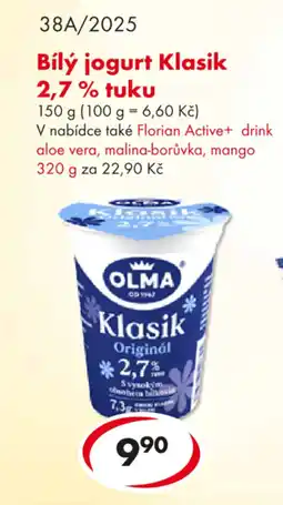 CBA Bílý jogurt klasik 2,7% tuku nabídka