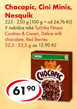 CBA Chocapic, cini minis, nesquik nabídka
