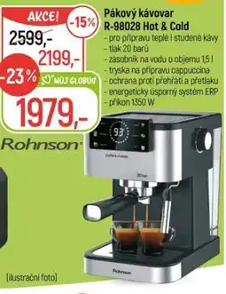 Globus Pákový kávovar R-98028 Hot & Cold nabídka