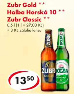 CBA Zubr gold holba horská 10 zubr classic nabídka