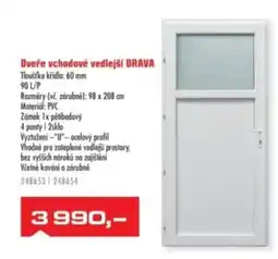 Uni Hobby Dveře vchodové vedlejší Drava nabídka