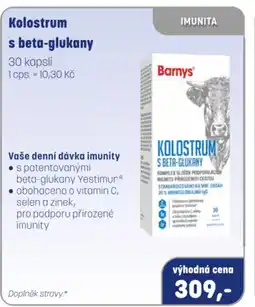 PharmaPoint Barnys Kolostrum s beta-glukany nabídka