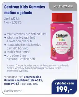 PharmaPoint Centrum Kids Gummies malina a jahoda nabídka