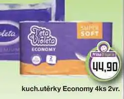 Prima Drogerie Violeta kuchyňské utěrky Economy 4ks 2vr nabídka