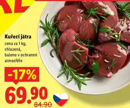 Lidl Kuřecí játra, cena za 1 kg nabídka