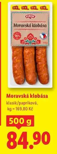 Lidl Moravská klobása, 500 g nabídka