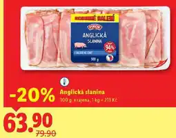 Lidl Anglická slanina, 300 g nabídka