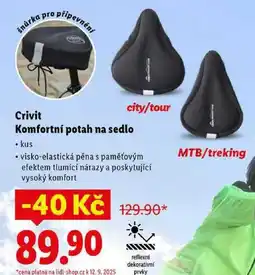 Lidl Crivit Komfortní potah na sedlo nabídka