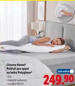 Lidl Livarno Home Polštář pro spaní na boku Polygiene nabídka