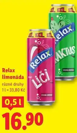 Lidl Relax limonáda, 0,5 l nabídka