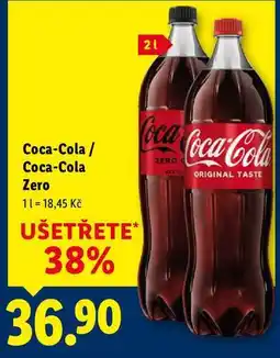 Lidl Coca-Cola/Coca-Cola Zero, 2 l nabídka