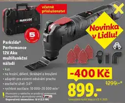 Lidl Parkside Performance 12V Aku multifunkční nářadí nabídka