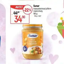 Globus Sunar bio masozeleninový příkrm nabídka