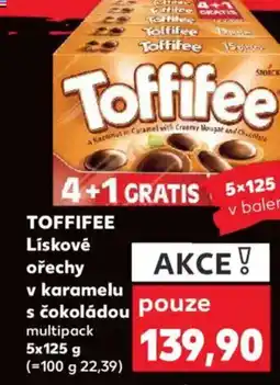 Kaufland TOFFIFEE Lískové ořechy v karamelu s čokoládou nabídka