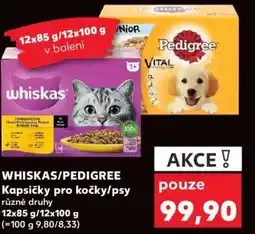 Kaufland WHISKAS/PEDIGREE Kapsičky pro kočky/psy nabídka