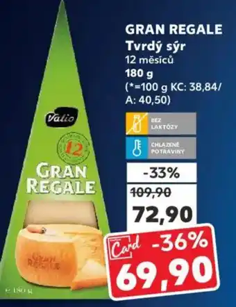 Kaufland GRAN REGALE Tvrdý sýr nabídka