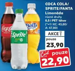 Kaufland COCA COLA/ SPRITE/FANTA Limonáda nabídka