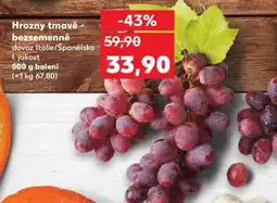 Kaufland Hrozny tmavé bezsemenné nabídka