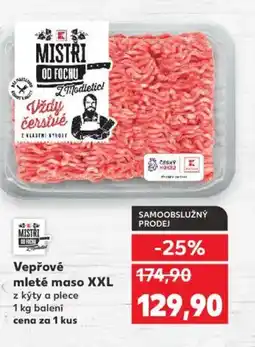 Kaufland Vepřové mleté maso XXL nabídka