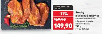 Kaufland Steaky z vepřové krkovice nabídka