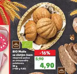Kaufland Bio mušle se zlatým lnem nabídka